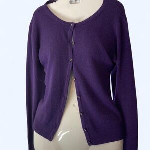 New York & Company long sleeve button up sweater #preppy S